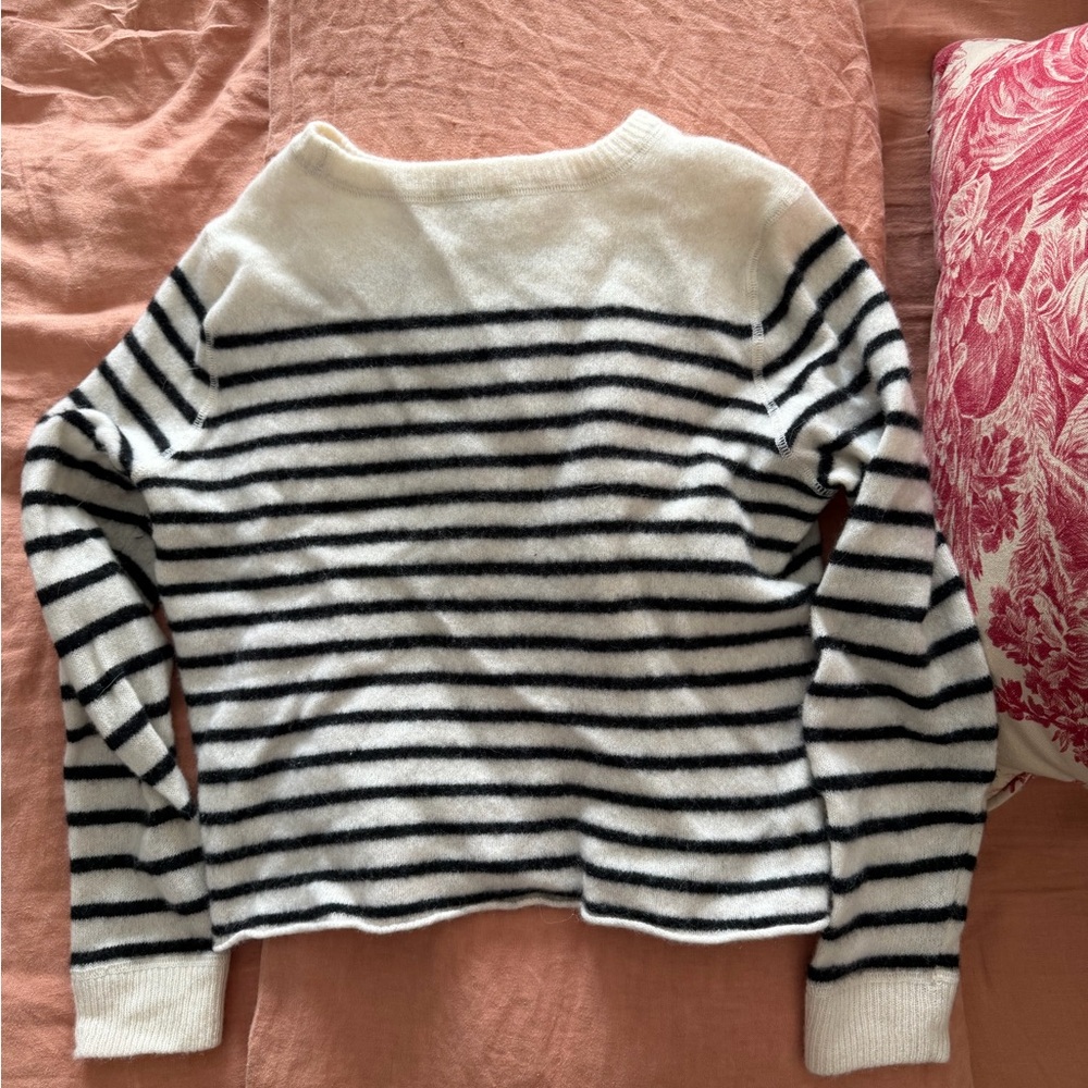 Reformation Black and White Striped Sweater